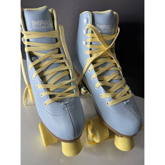 NIB Impala Quad Roller Skates Sky Blue Yellow US 9 EU 40 - Picture 4 of 12